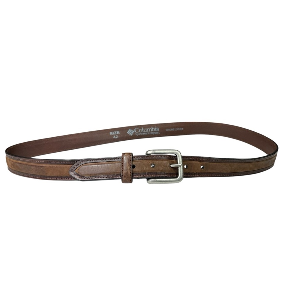 Columbia Brown Genuine Leather Unisex Belt Size 42